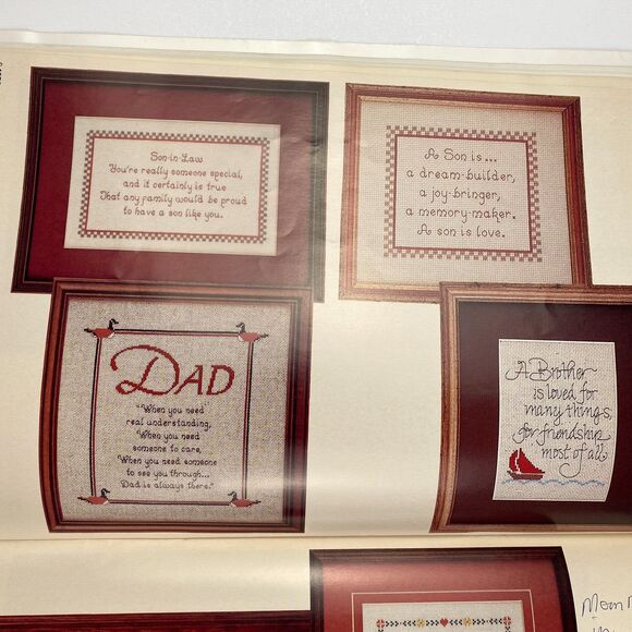 It's the Thought That Counts VTG 1983 Cross Stitch Pattern Book Family Gift - Picture 13 of 16